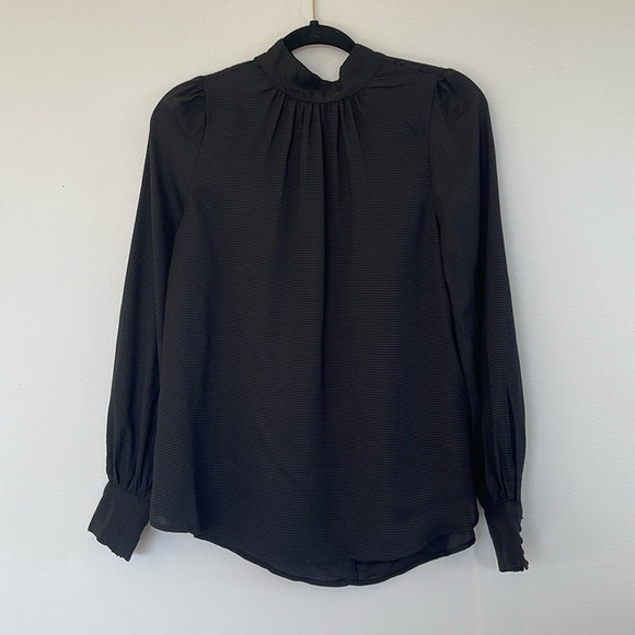 H&M Black Long Sleeve Blouse Size S - Picture 1 of 6